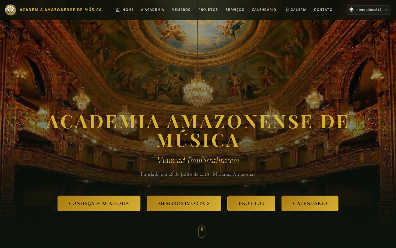 Preview do site Academia Amazonense de Música